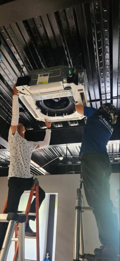 Parallel Aire cassette air conditioning installation project